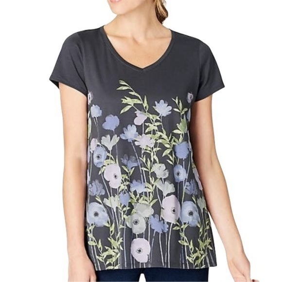 J. Jill Tops Jjill Pure Jill Pima Shirred Back Elliptical Tee Sz 2x